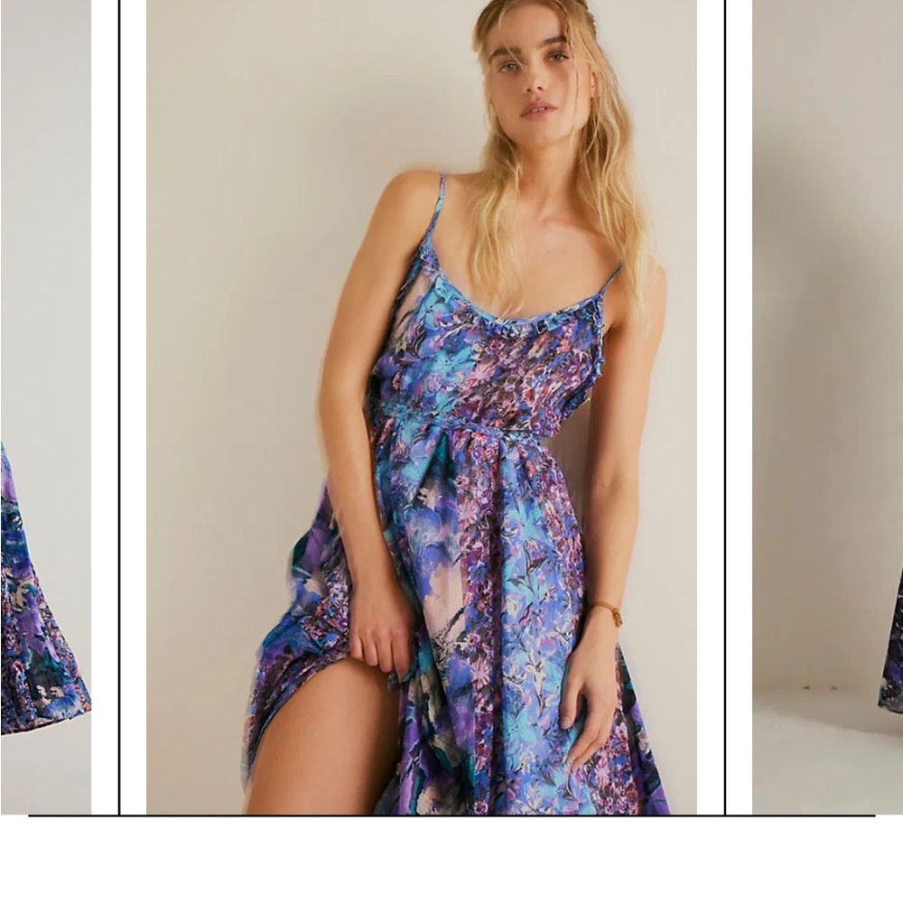 Free People Blue & Purple Floral Maxi Dress
New, never worn.  Wrong size for me. - Picture 6 of 6